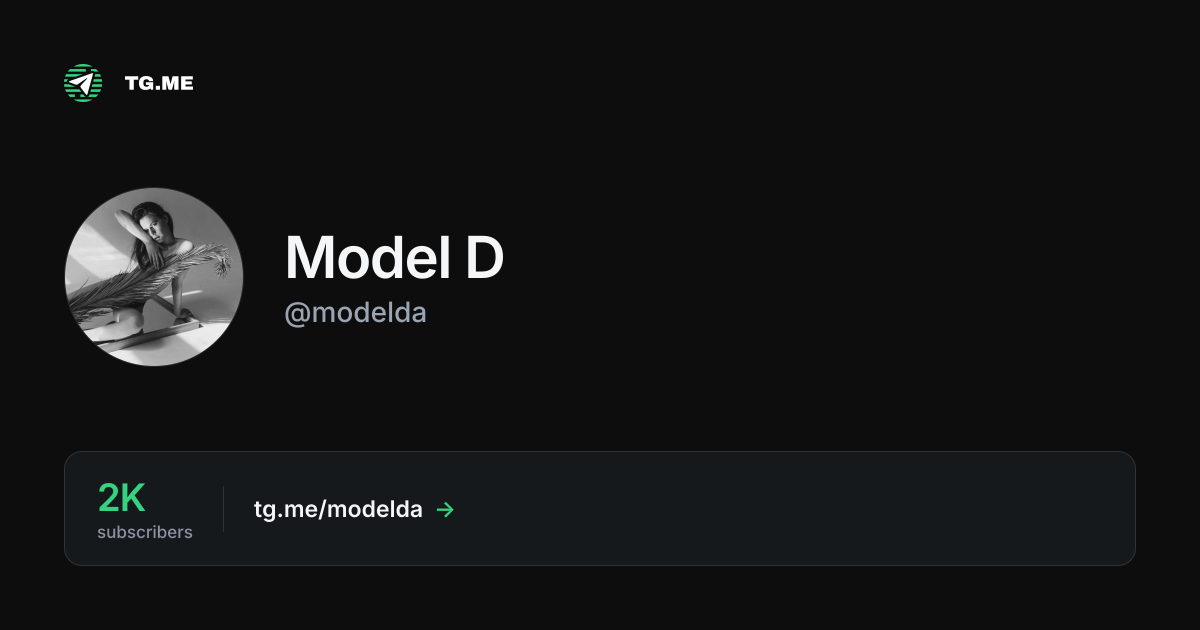 Model D 🐾 (@modelda) — Telegram — TG.ME
