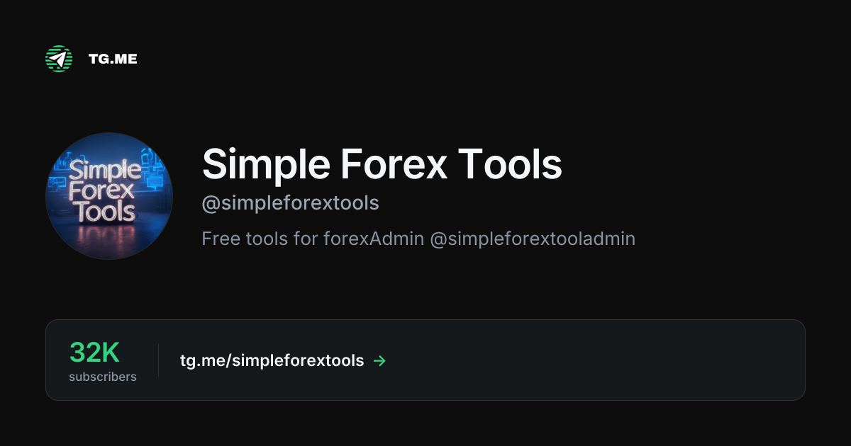 Simple Forex Tools (@simpleforextools) — Telegram — TG.ME